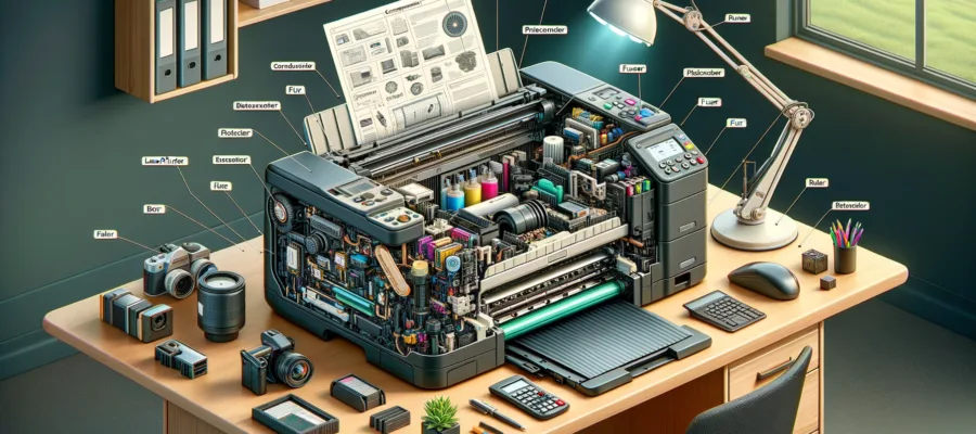 Die einzelnen Komponenten eines Laserdruckers und deren Aufgaben