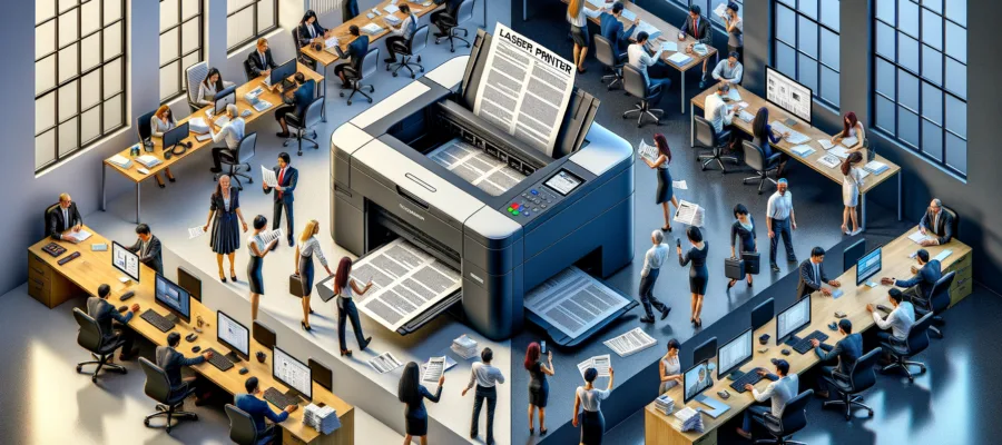 Typische Einsatzgebiete von Laserdruckern im Buero und Zuhause